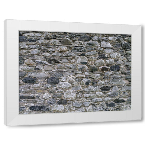 Stone wall White Modern Wood Framed Art Print by Frank, Assaf