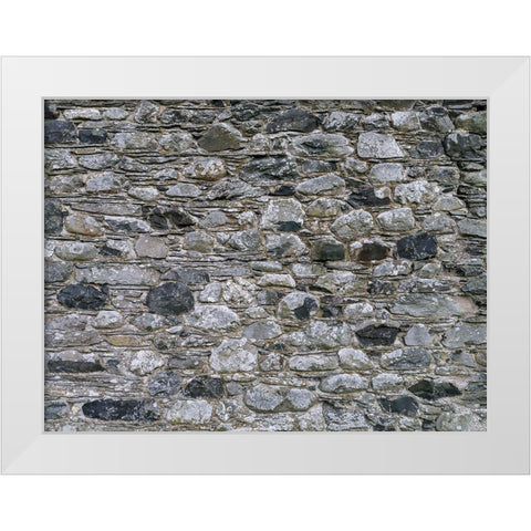 Stone wall White Modern Wood Framed Art Print by Frank, Assaf