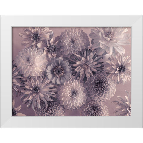 Full frame of mixed flowers White Modern Wood Framed Art Print by Frank, Assaf