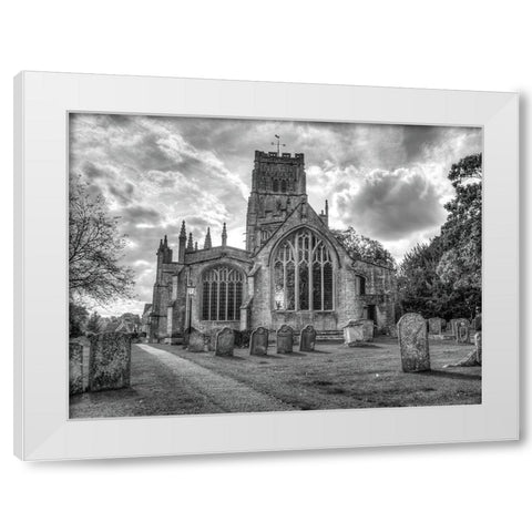 Old church in Northleach town-Cotswolds-UK White Modern Wood Framed Art Print by Frank, Assaf