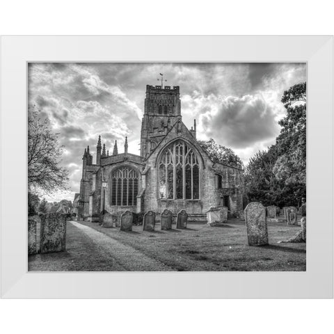 Old church in Northleach town-Cotswolds-UK White Modern Wood Framed Art Print by Frank, Assaf
