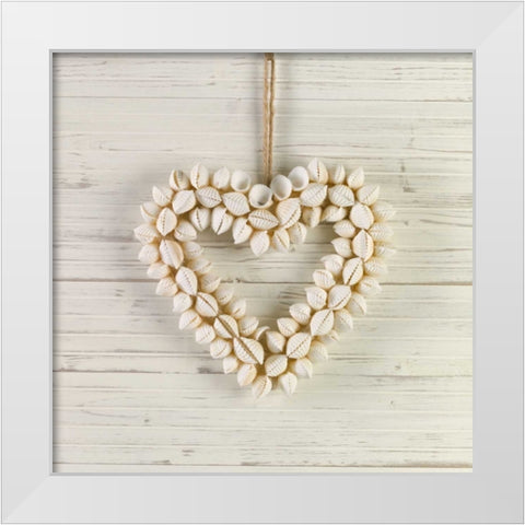Creatrive Heart shape symbol White Modern Wood Framed Art Print by Frank, Assaf