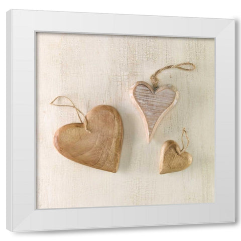 Creatrive Heart shape symbol White Modern Wood Framed Art Print by Frank, Assaf