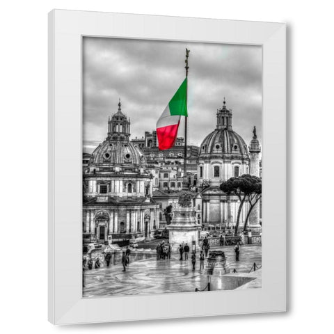 Santa Maria di Loreto church, Rome, Italy White Modern Wood Framed Art Print by Frank, Assaf