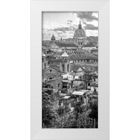 Vatican city with St. Peters Basilica, Rome, Italy White Modern Wood Framed Art Print by Frank, Assaf