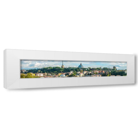 Vatican city with St. Peters Basilica, Rome, Italy White Modern Wood Framed Art Print by Frank, Assaf