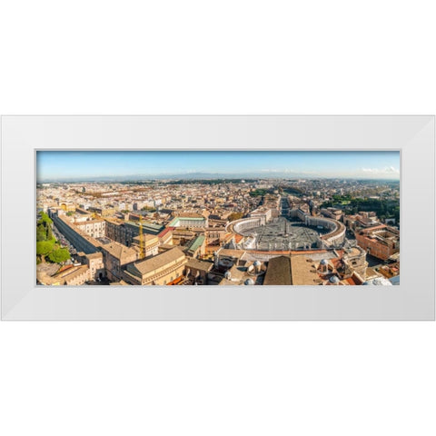 St. Peters Basilica, Rome, Italy White Modern Wood Framed Art Print by Frank, Assaf