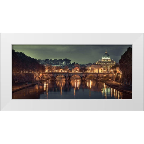 Basilica di San Pietro White Modern Wood Framed Art Print by Frank, Assaf