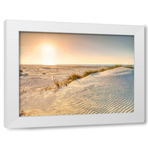 Dead sea, Israel White Modern Wood Framed Art Print by Frank, Assaf
