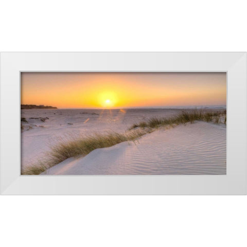 Dead sea, Israel White Modern Wood Framed Art Print by Frank, Assaf