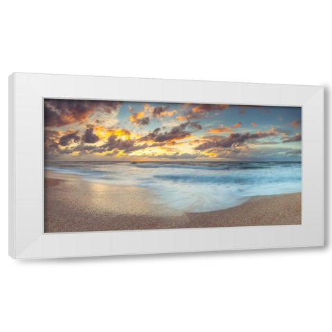 Dead sea, Israel White Modern Wood Framed Art Print by Frank, Assaf