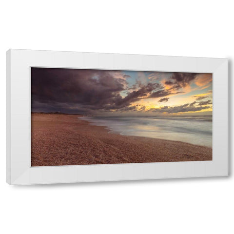 Dead sea, Israel White Modern Wood Framed Art Print by Frank, Assaf