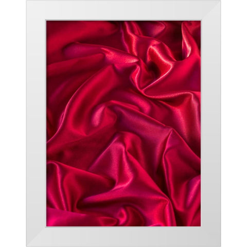Pink silk cloth White Modern Wood Framed Art Print by Frank, Assaf
