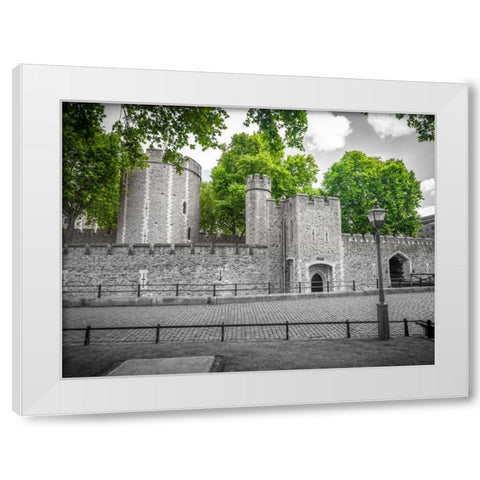 Tower of London, UK White Modern Wood Framed Art Print by Frank, Assaf