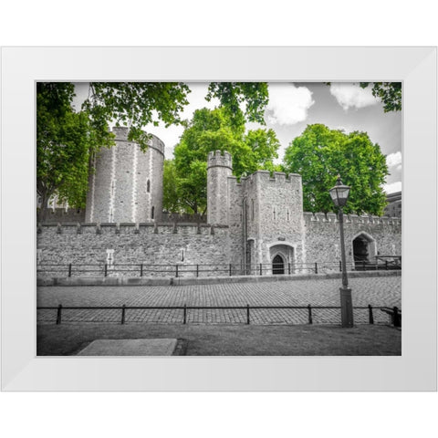 Tower of London, UK White Modern Wood Framed Art Print by Frank, Assaf