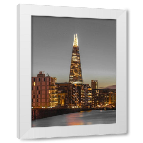 The Shard skyscraper-London-UK White Modern Wood Framed Art Print by Frank, Assaf