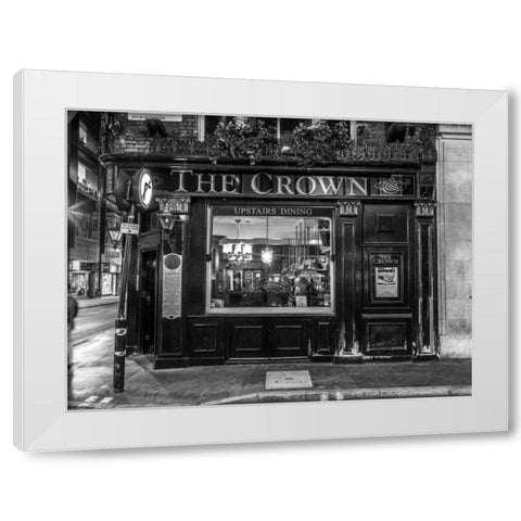 London city street in evening White Modern Wood Framed Art Print by Frank, Assaf