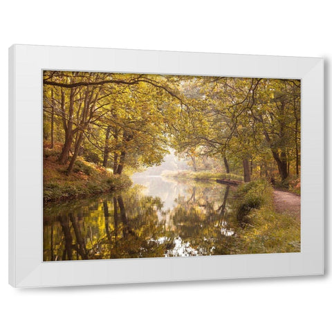 Basingstoke canal White Modern Wood Framed Art Print by Frank, Assaf