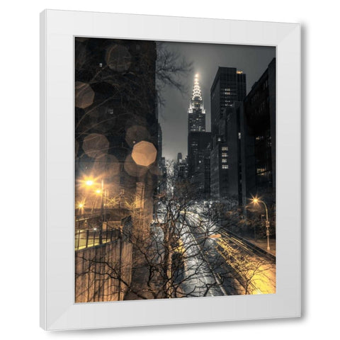 Chrysler Building in New York city White Modern Wood Framed Art Print by Frank, Assaf