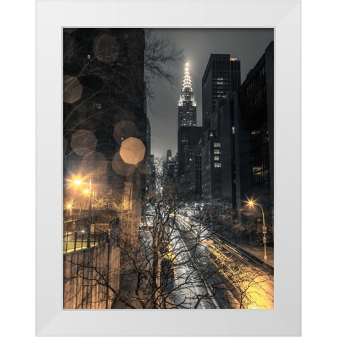 Chrysler Building in New York city White Modern Wood Framed Art Print by Frank, Assaf