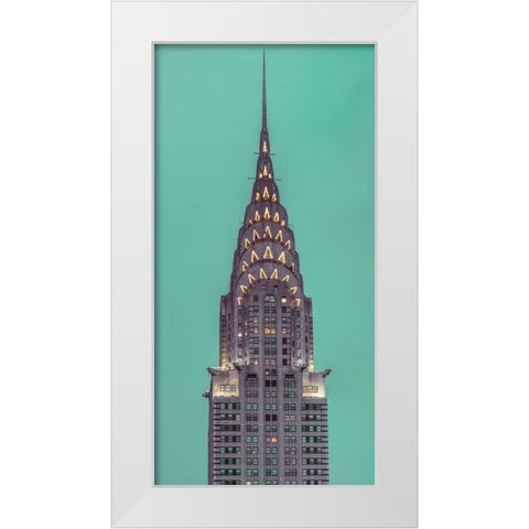 Chrysler Building in New York city White Modern Wood Framed Art Print by Frank, Assaf