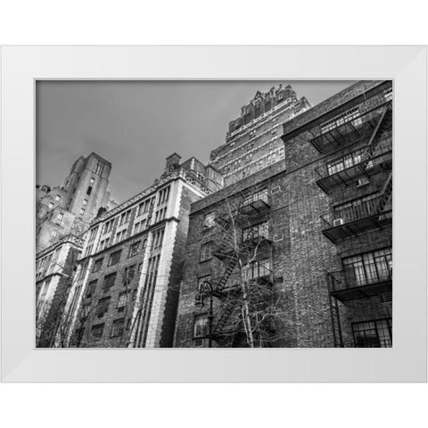 Residence buildings in Manhattan, New York City White Modern Wood Framed Art Print by Frank, Assaf
