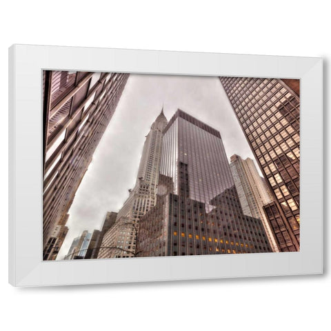 Chrysler Building in New York city White Modern Wood Framed Art Print by Frank, Assaf