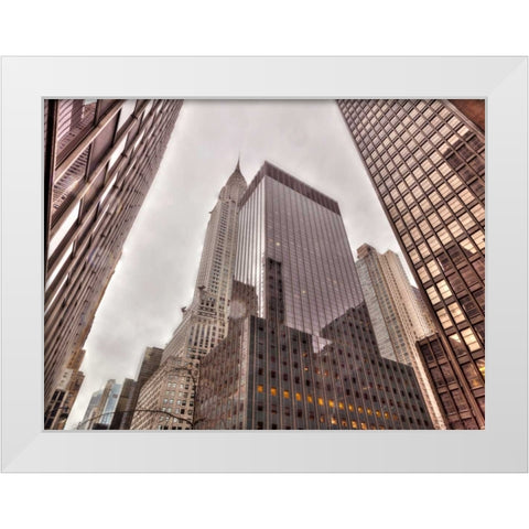 Chrysler Building in New York city White Modern Wood Framed Art Print by Frank, Assaf