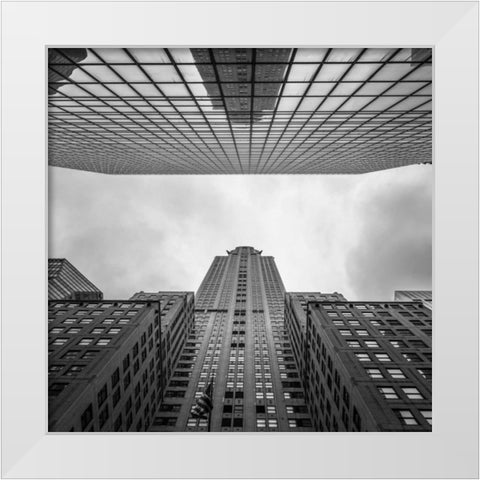 Chrysler Building in New York city White Modern Wood Framed Art Print by Frank, Assaf