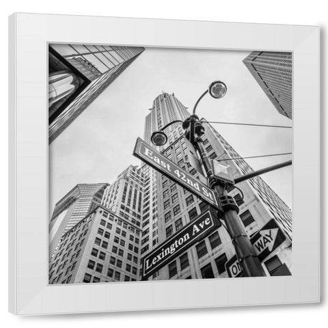 Chrysler Building in New York city White Modern Wood Framed Art Print by Frank, Assaf