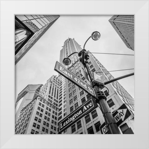Chrysler Building in New York city White Modern Wood Framed Art Print by Frank, Assaf