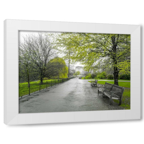 St James Park, London White Modern Wood Framed Art Print by Frank, Assaf