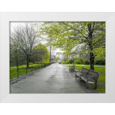 St James Park, London White Modern Wood Framed Art Print by Frank, Assaf