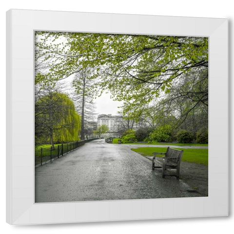 St James Park, London White Modern Wood Framed Art Print by Frank, Assaf