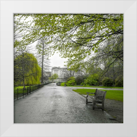 St James Park, London White Modern Wood Framed Art Print by Frank, Assaf
