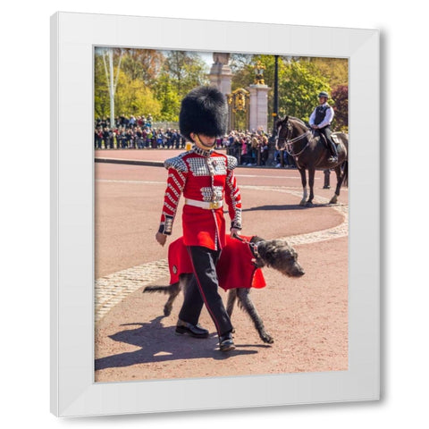 Changing the Guard, Buckingham Palace, London White Modern Wood Framed Art Print by Frank, Assaf