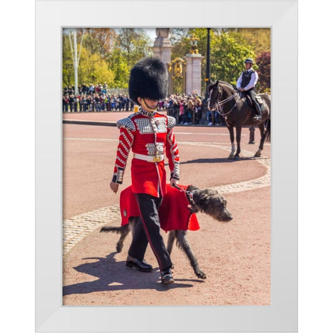 Changing the Guard, Buckingham Palace, London White Modern Wood Framed Art Print by Frank, Assaf