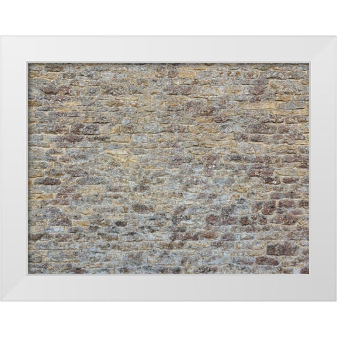 Old rustic stone wall White Modern Wood Framed Art Print by Frank, Assaf