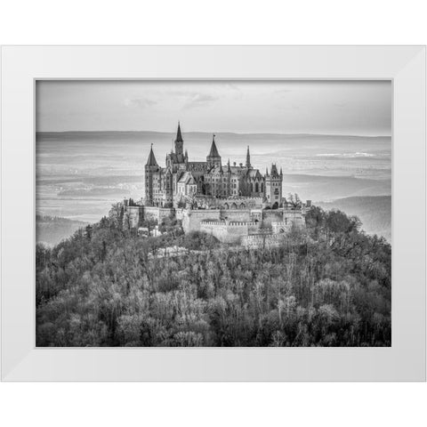 Hohenzollern Castle-Germany White Modern Wood Framed Art Print by Frank, Assaf
