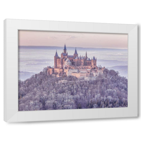 Hohenzollern Castle-Germany White Modern Wood Framed Art Print by Frank, Assaf