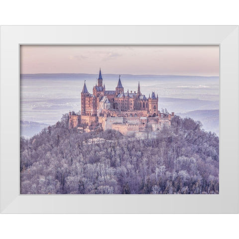 Hohenzollern Castle-Germany White Modern Wood Framed Art Print by Frank, Assaf