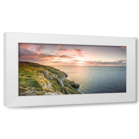 Sunset-Great Orme-North Wales White Modern Wood Framed Art Print by Frank, Assaf