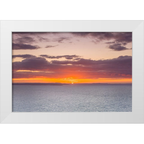 Beautiful sunset, Great Orme, North Wales White Modern Wood Framed Art Print by Frank, Assaf