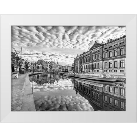 Amsterdam-reflections White Modern Wood Framed Art Print by Frank, Assaf