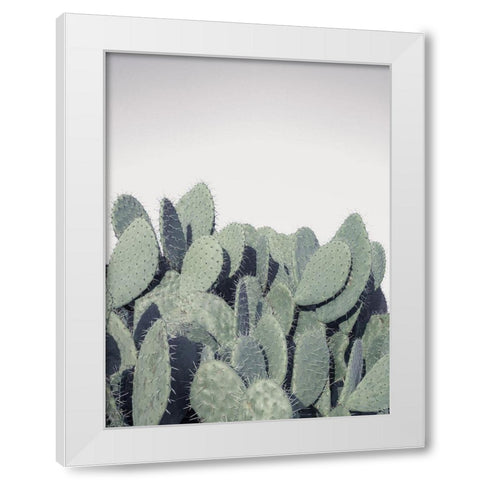 Cacti White Modern Wood Framed Art Print by Frank, Assaf