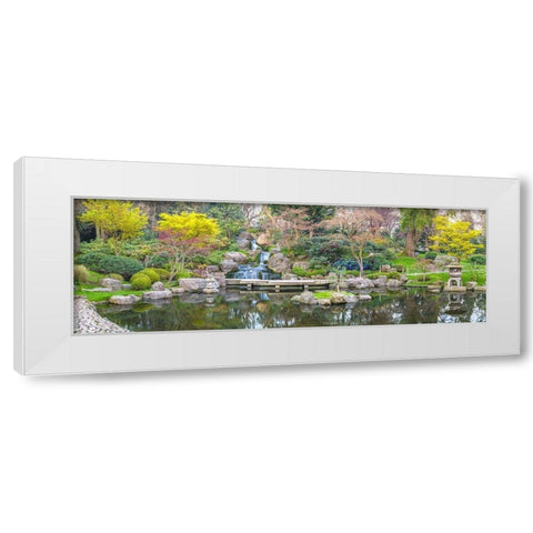 Kyoto Garden-London White Modern Wood Framed Art Print by Frank, Assaf