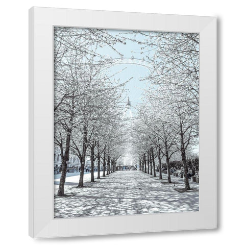 Millennium Wheel-London-UK White Modern Wood Framed Art Print by Frank, Assaf