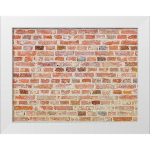 Brick Wall White Modern Wood Framed Art Print by Frank, Assaf