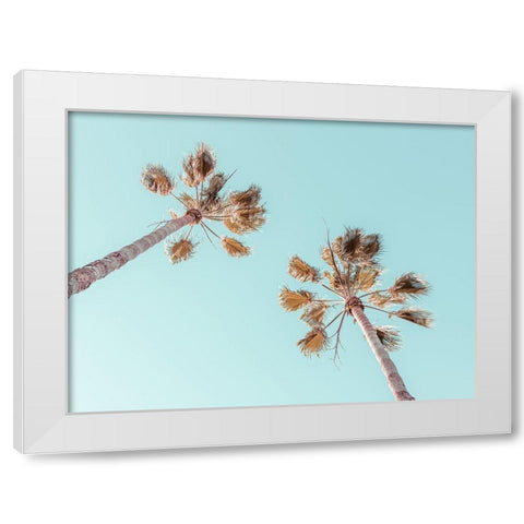 Palm trees White Modern Wood Framed Art Print by Frank, Assaf