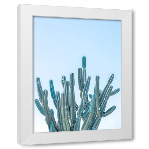 Cactus White Modern Wood Framed Art Print by Frank, Assaf